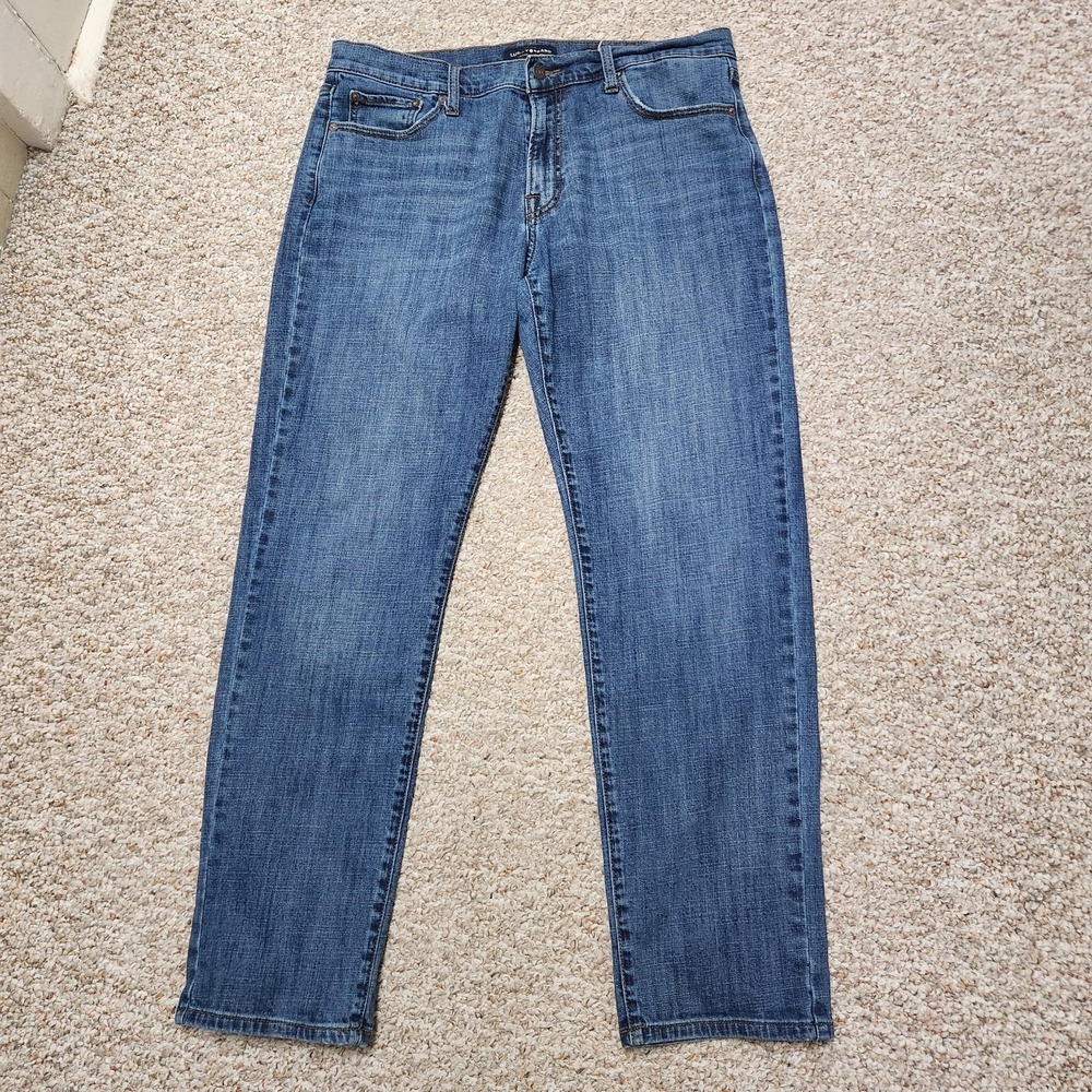 Lucky Brand 221 Original Straight Mens Jeans 36x32 Medium Wash Blue Denim